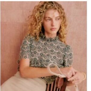 Sezane Lisana Top Black Ecru 14